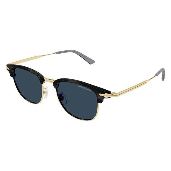 New MONT BLANC Grey Square MB0364S 003 Sunglasses Women - Picture 1 of 4